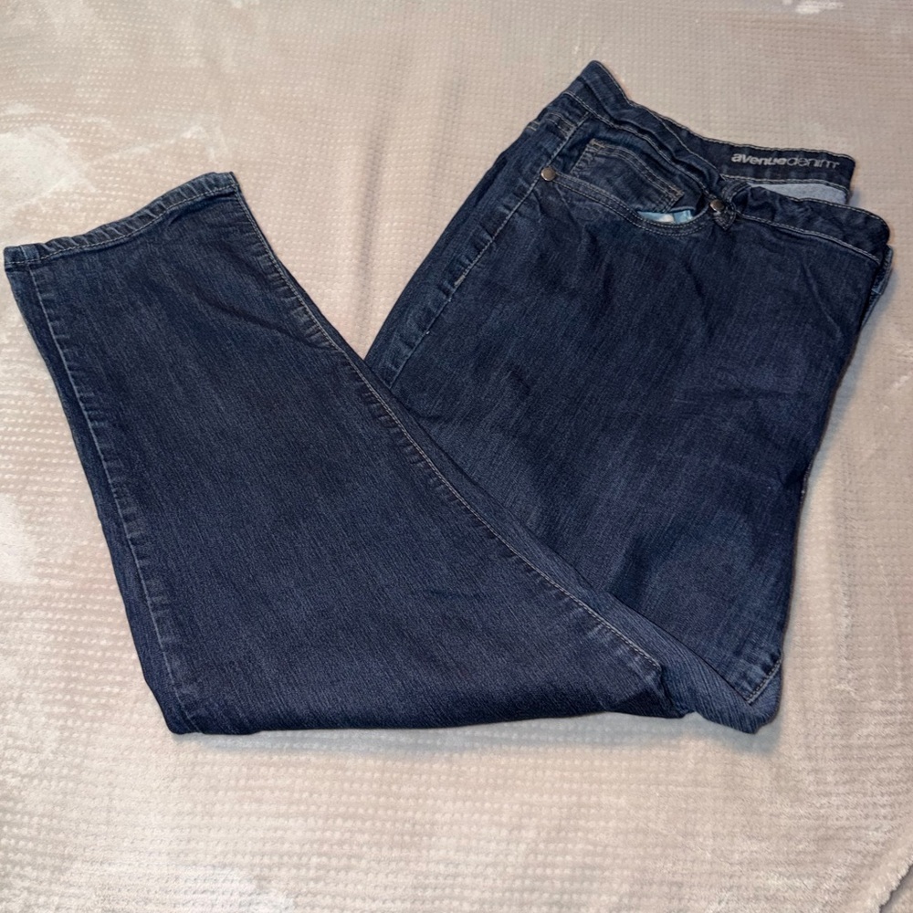 Avenue Denim Dark Blue Jeans